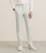 Pantalon 100% lin vert eau - IZAC