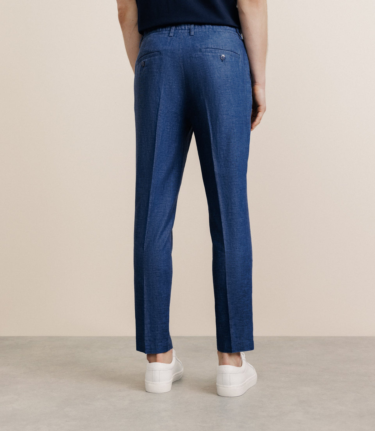 Pantalon en lin mélangé indigo - IZAC