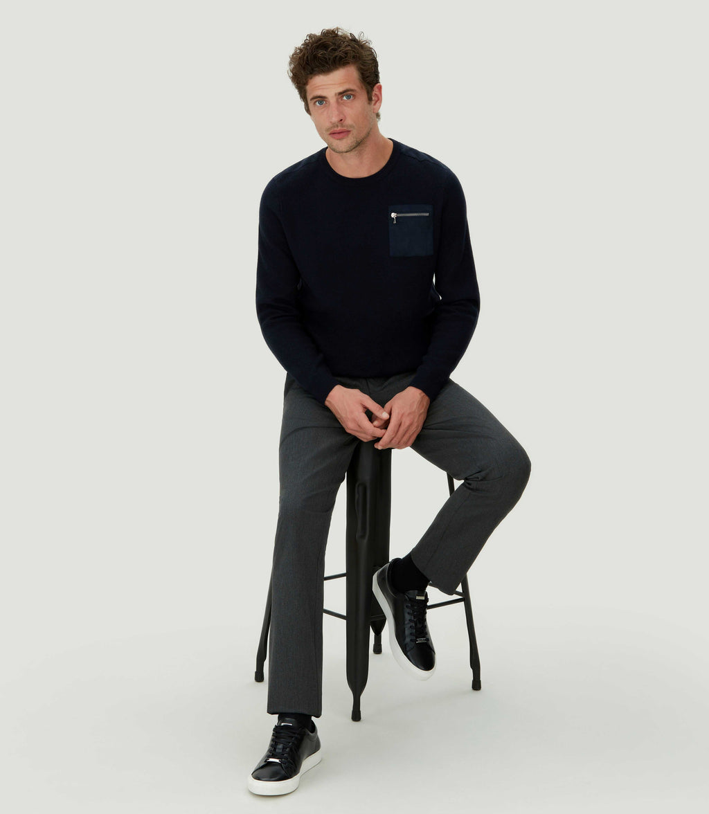 Pantalon ville slack gris "Naos" - IZAC