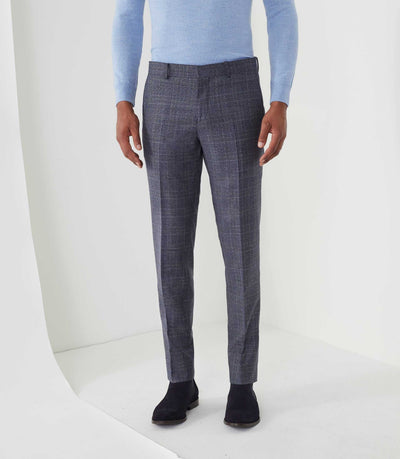 Pantalon ville Prince de Galles bleu "Négerie" - IZAC