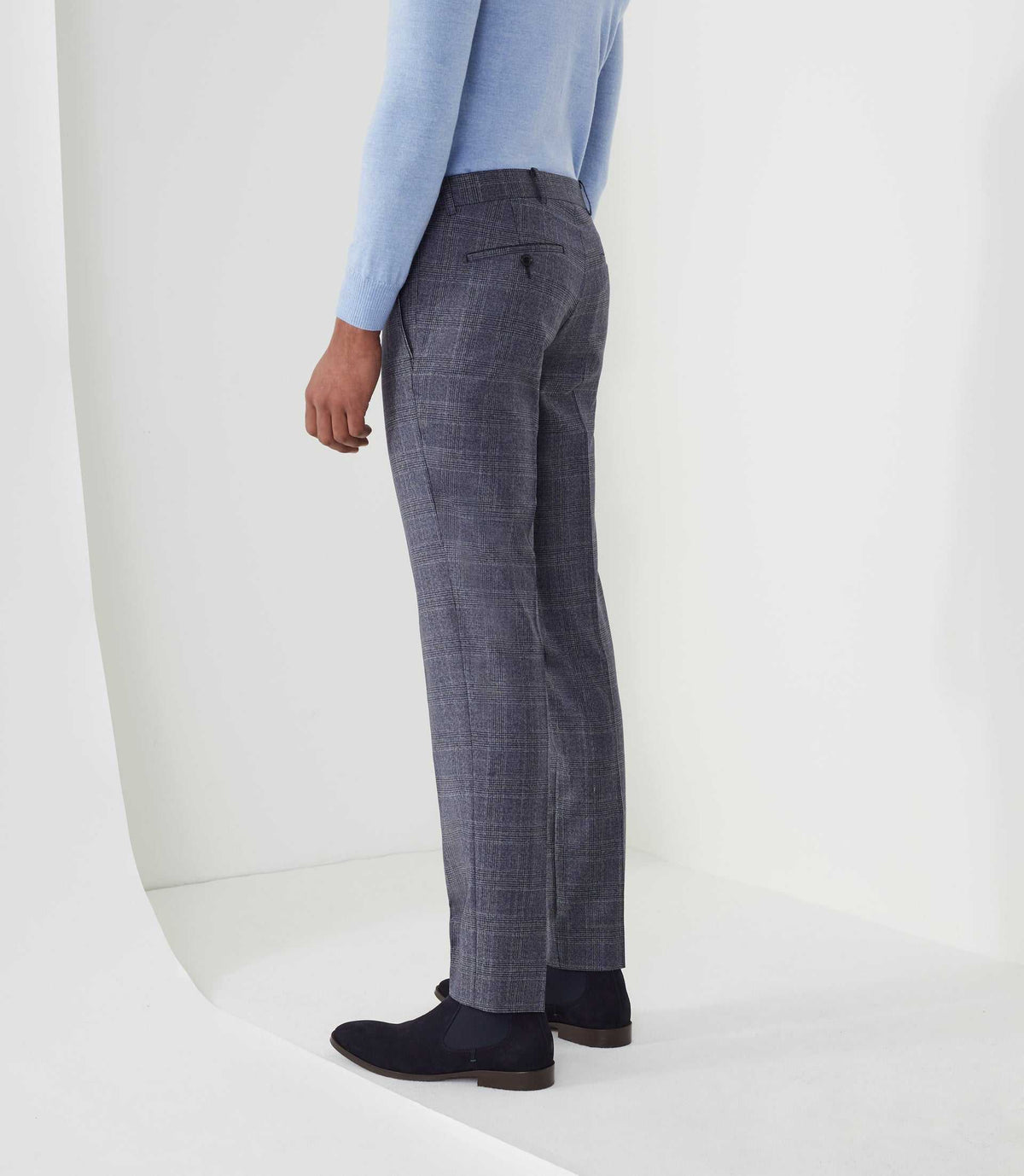 Pantalon ville Prince de Galles bleu "Négerie" - IZAC
