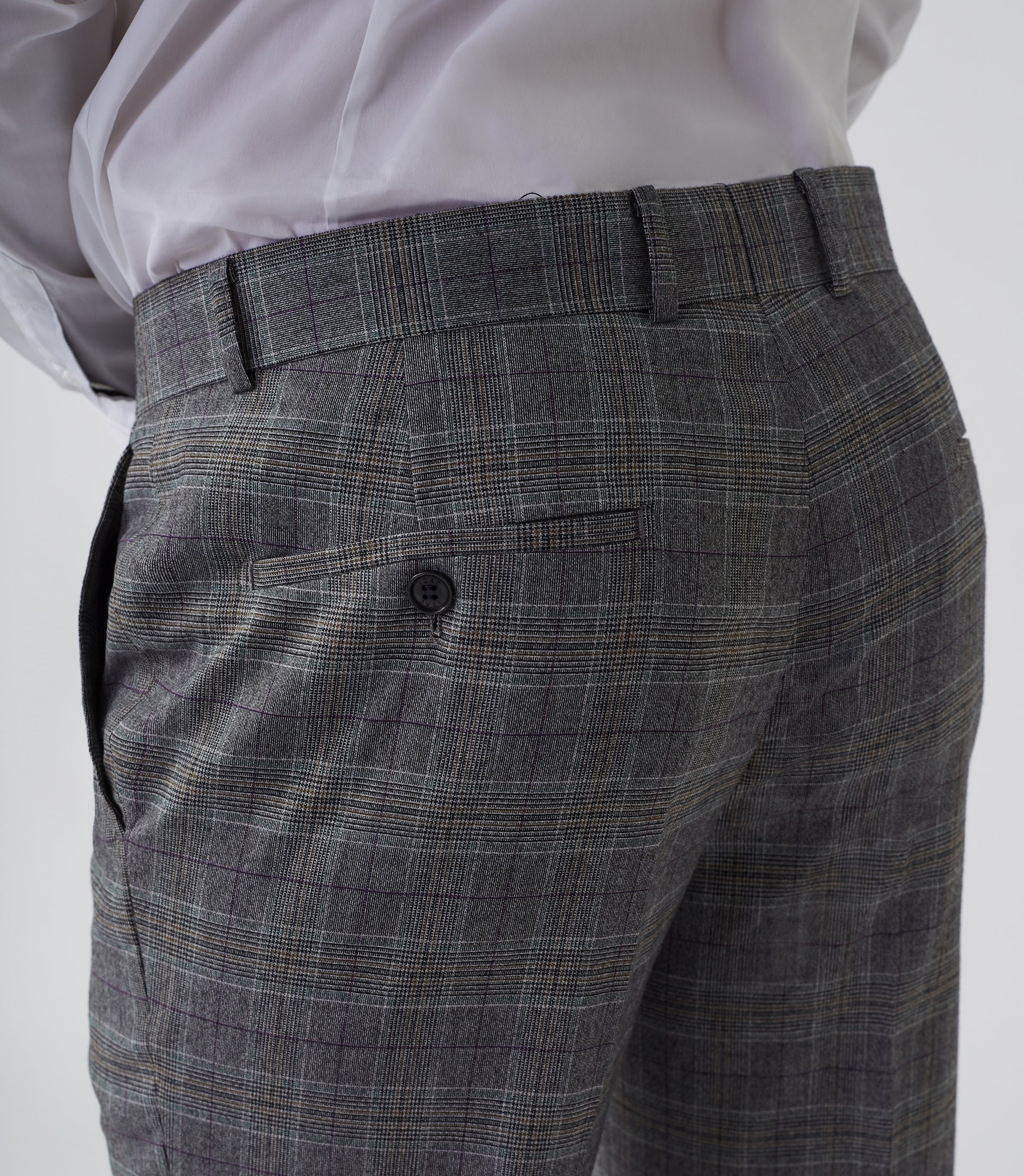 Pantalon ville Prince de Galles gris "Gvintage" - IZAC