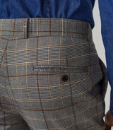 Pantalon ville Prince de Galles beige "Gvinyle" - IZAC