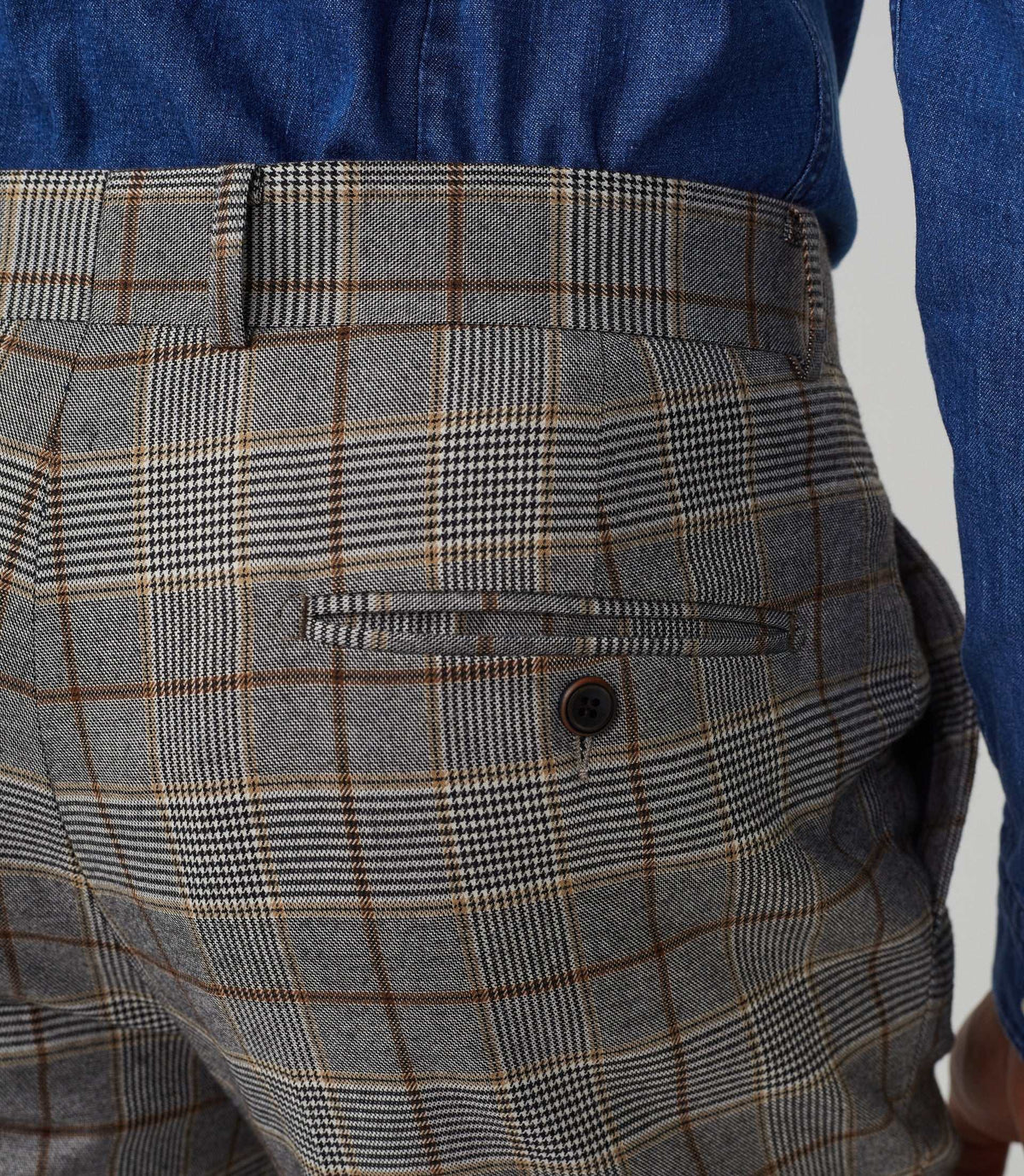 Pantalon ville Prince de Galles beige "Gvinyle" - IZAC