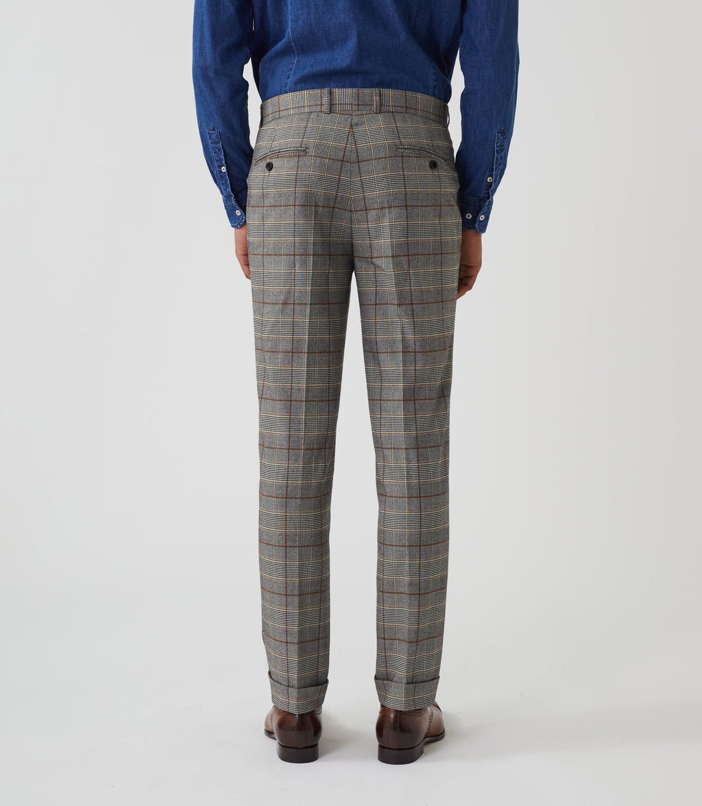 Pantalon ville Prince de Galles beige "Gvinyle" - IZAC