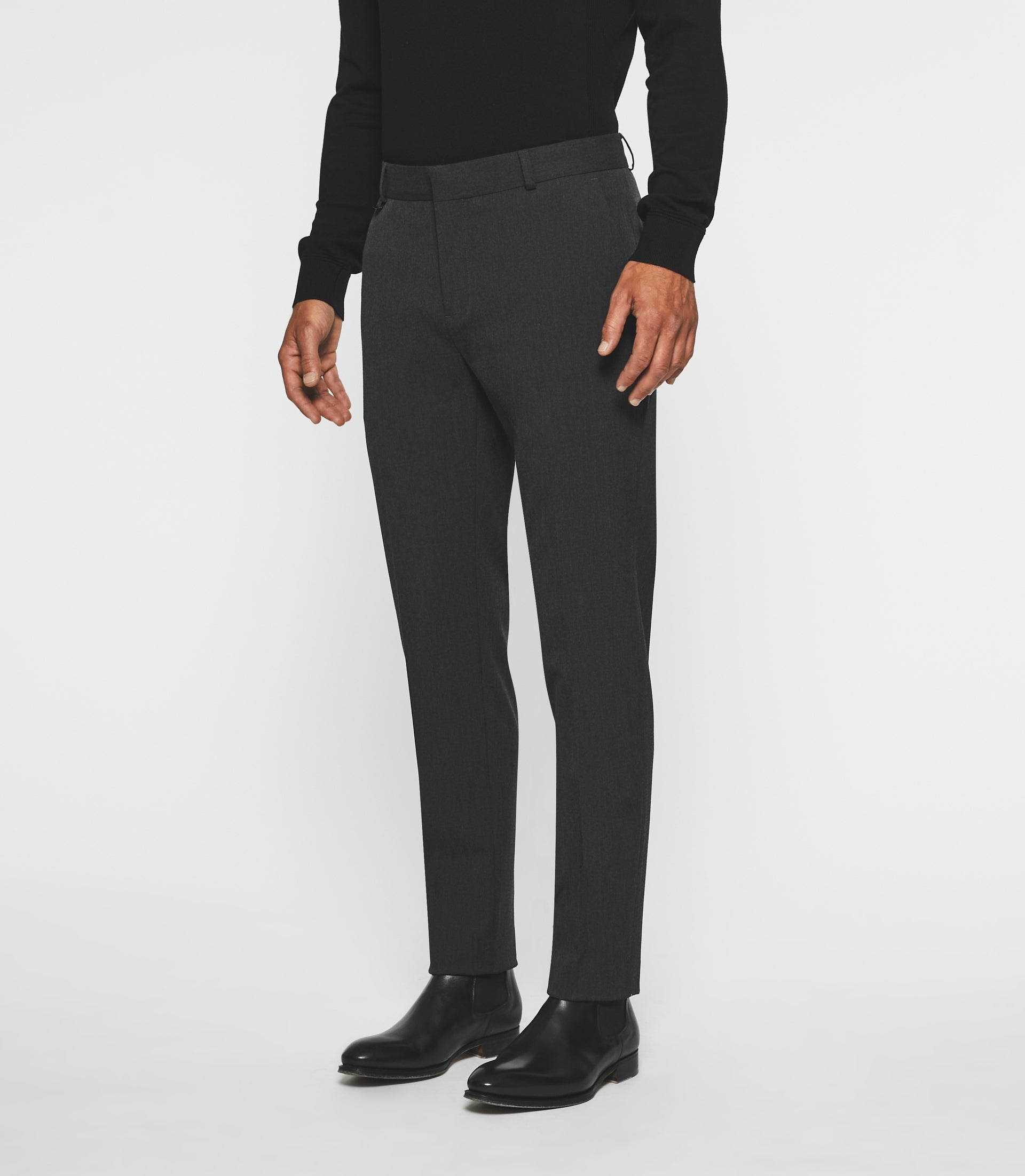 Pantalon ville uni bi - stretch gris moyen FAOR - IZAC