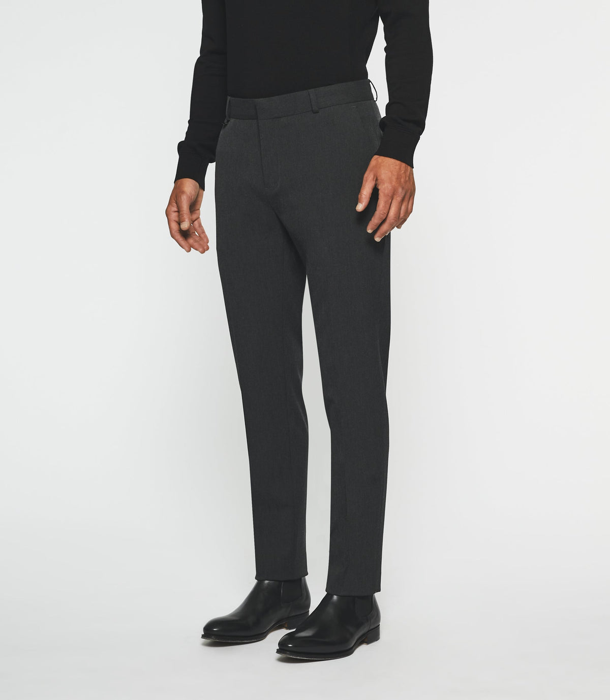 Pantalon ville uni bi - stretch gris moyen FAOR - IZAC