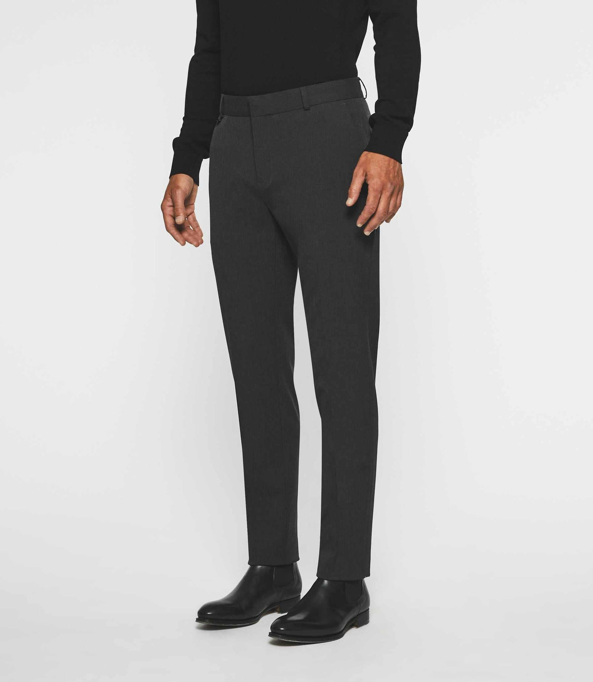 Pantalon ville uni bi - stretch gris moyen FAOR - IZAC