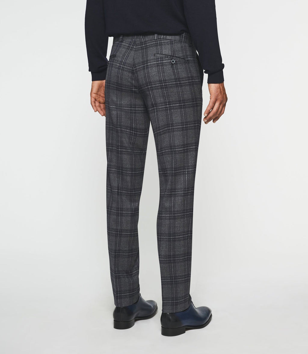 Pantalon ville à carreaux marine FSERIE - IZAC