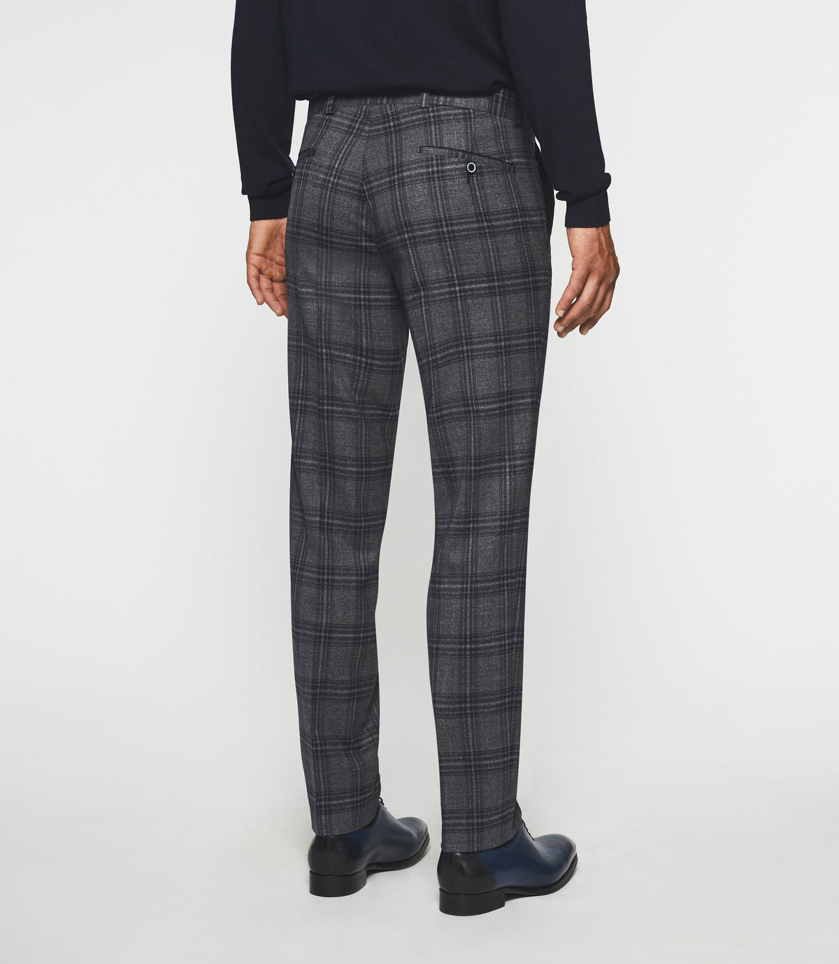 Pantalon ville à carreaux marine FSERIE - IZAC