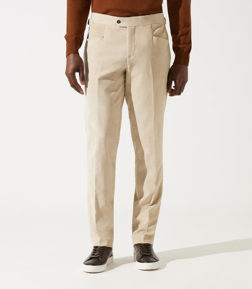 Pantalon ville séparable en velours beige FSABLIER - IZAC