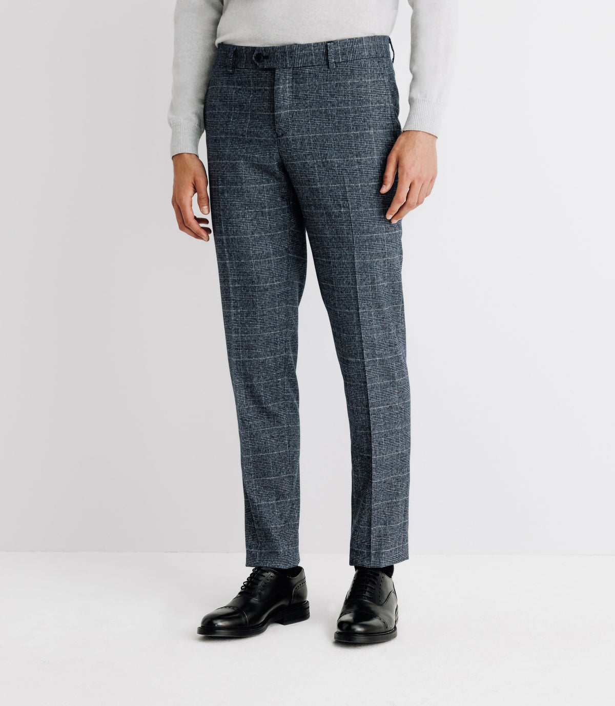 Pantalon à carreaux marine - IZAC