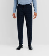 Pantalon ville à carreaux marine - IZAC