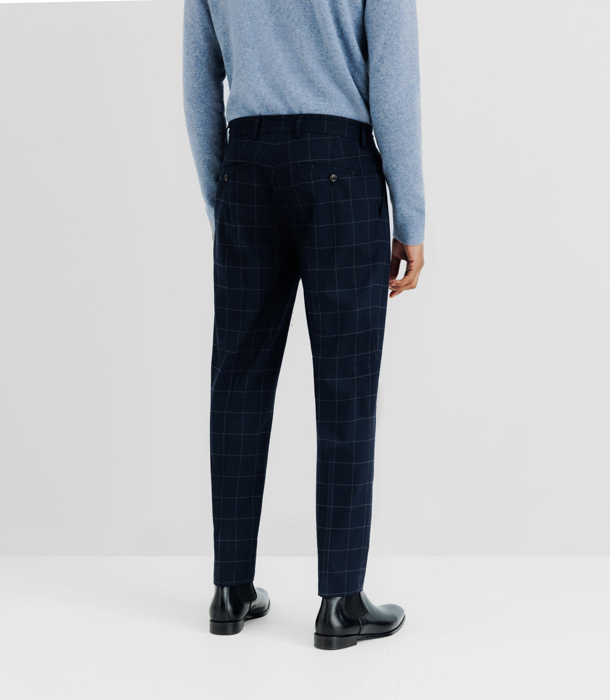 Pantalon ville à carreaux marine - IZAC