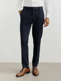 Pantalon ville ajusté marine - IZAC