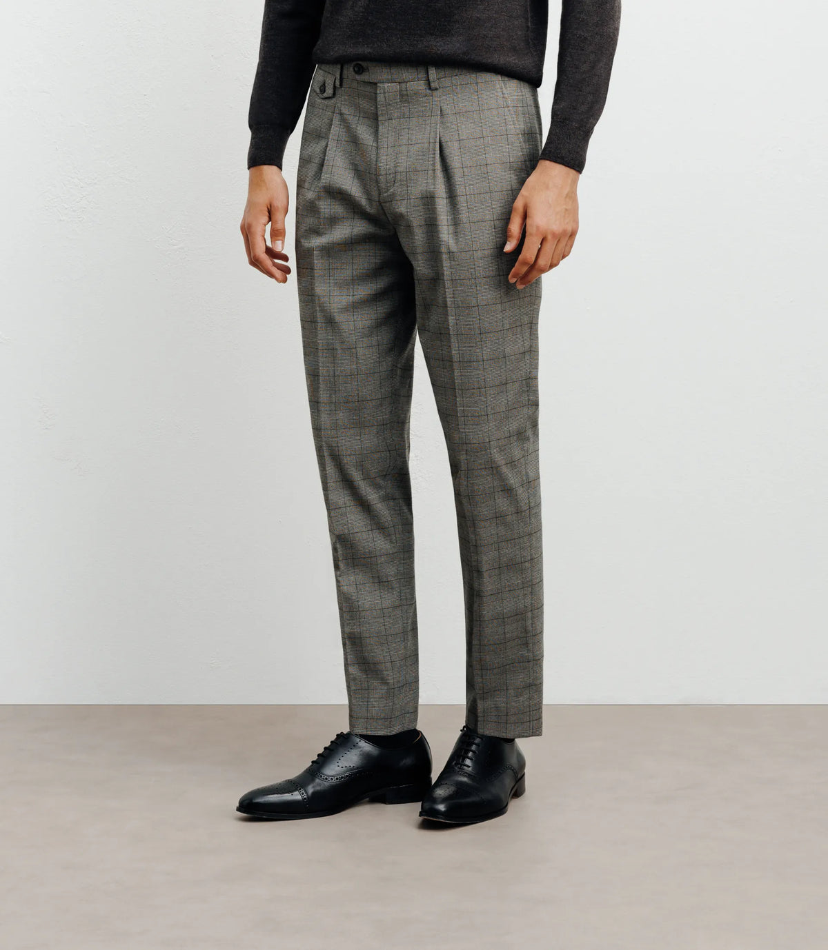 Pantalon ville avec carreaux marron - IZAC