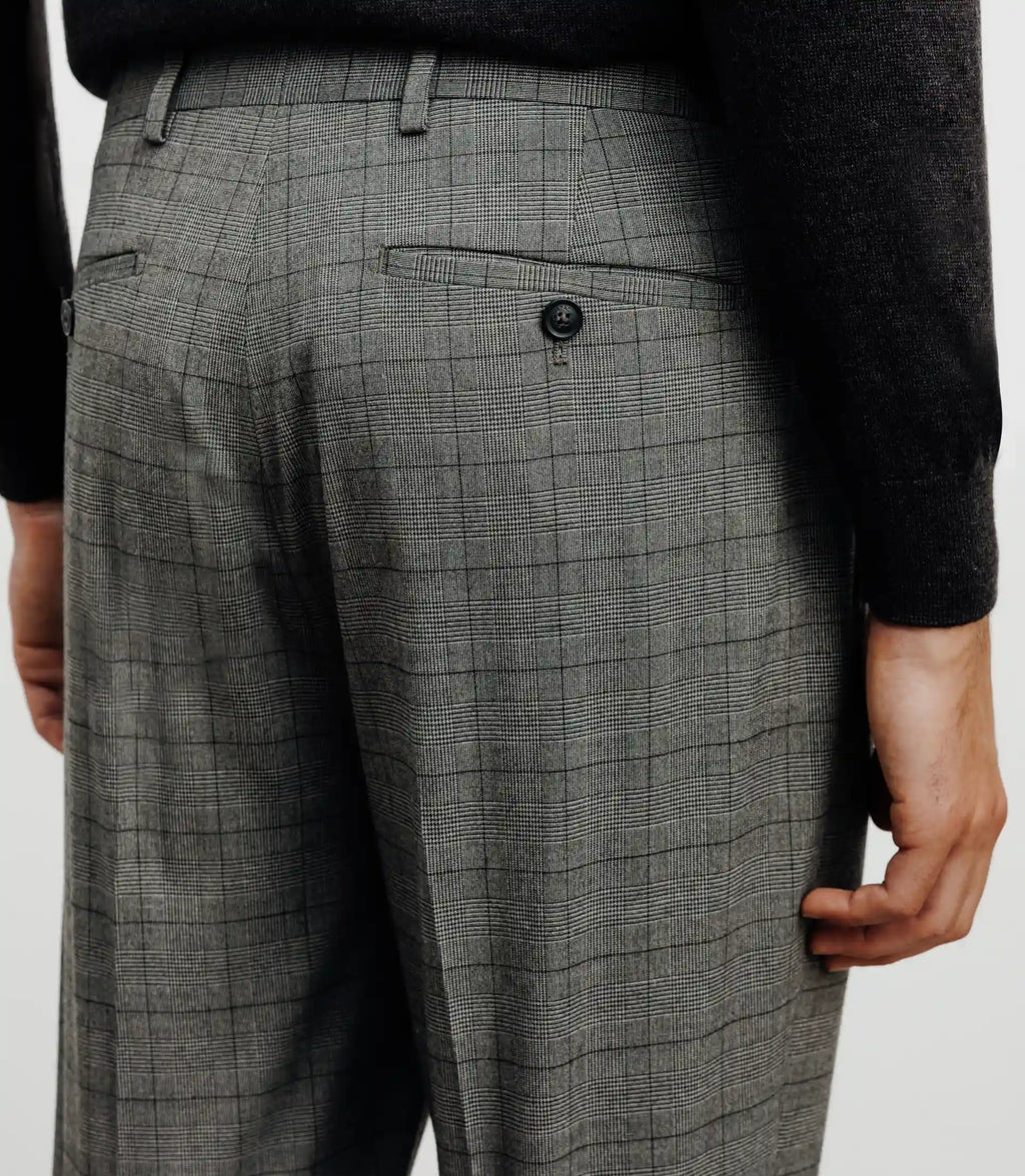 Pantalon ville avec carreaux marron - IZAC