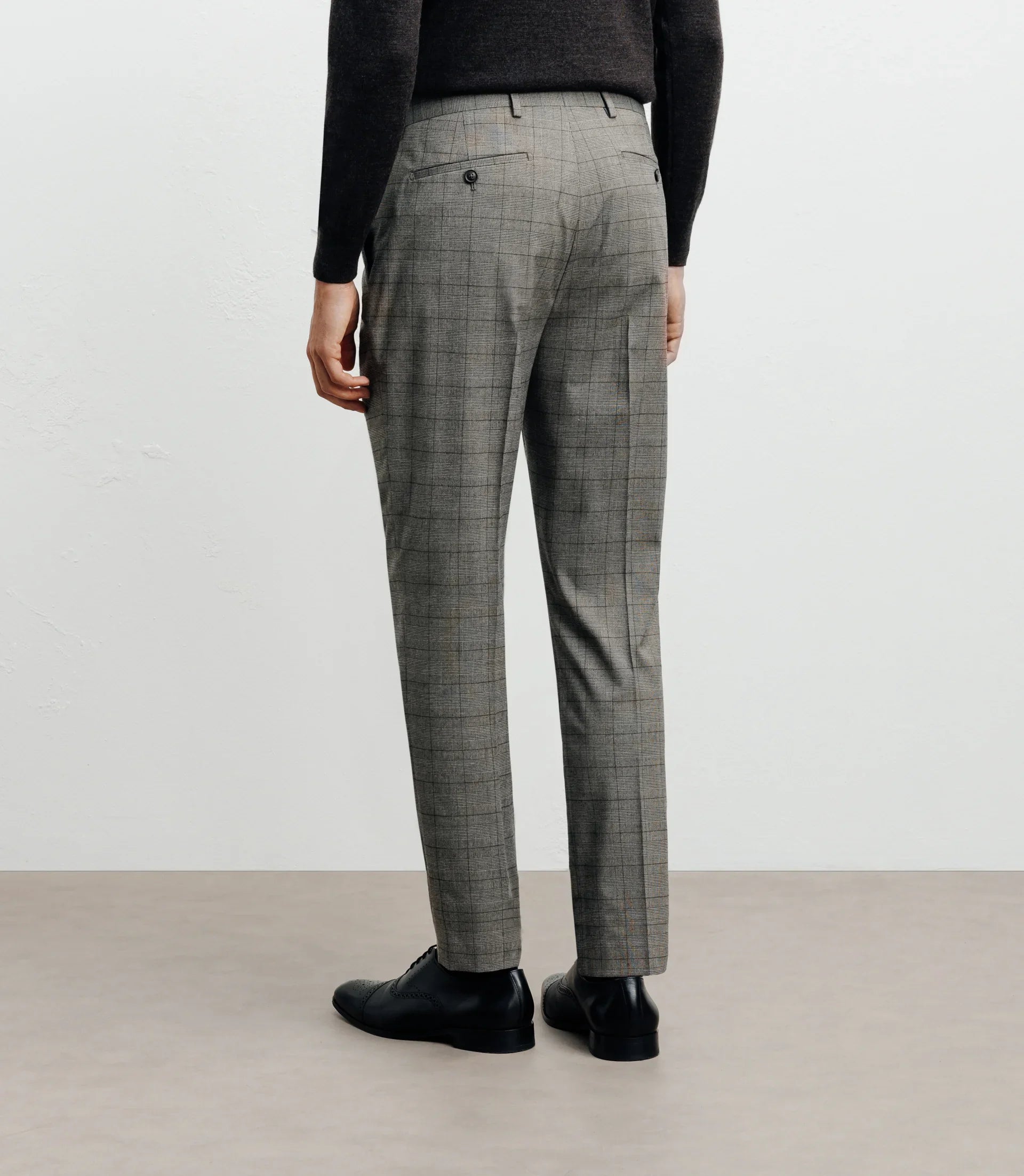 Pantalon ville avec carreaux marron - IZAC