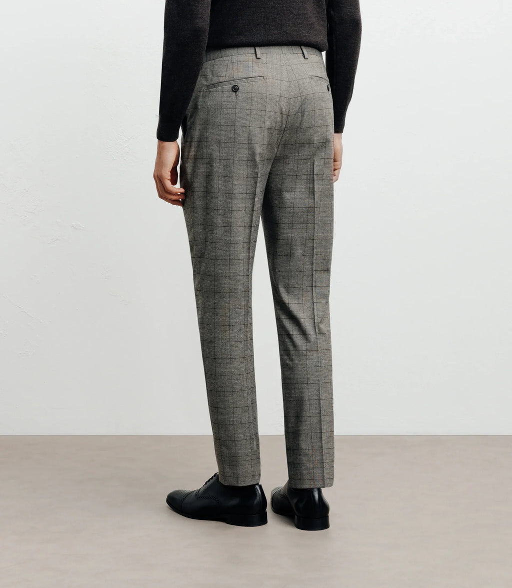 Pantalon ville avec carreaux marron - IZAC