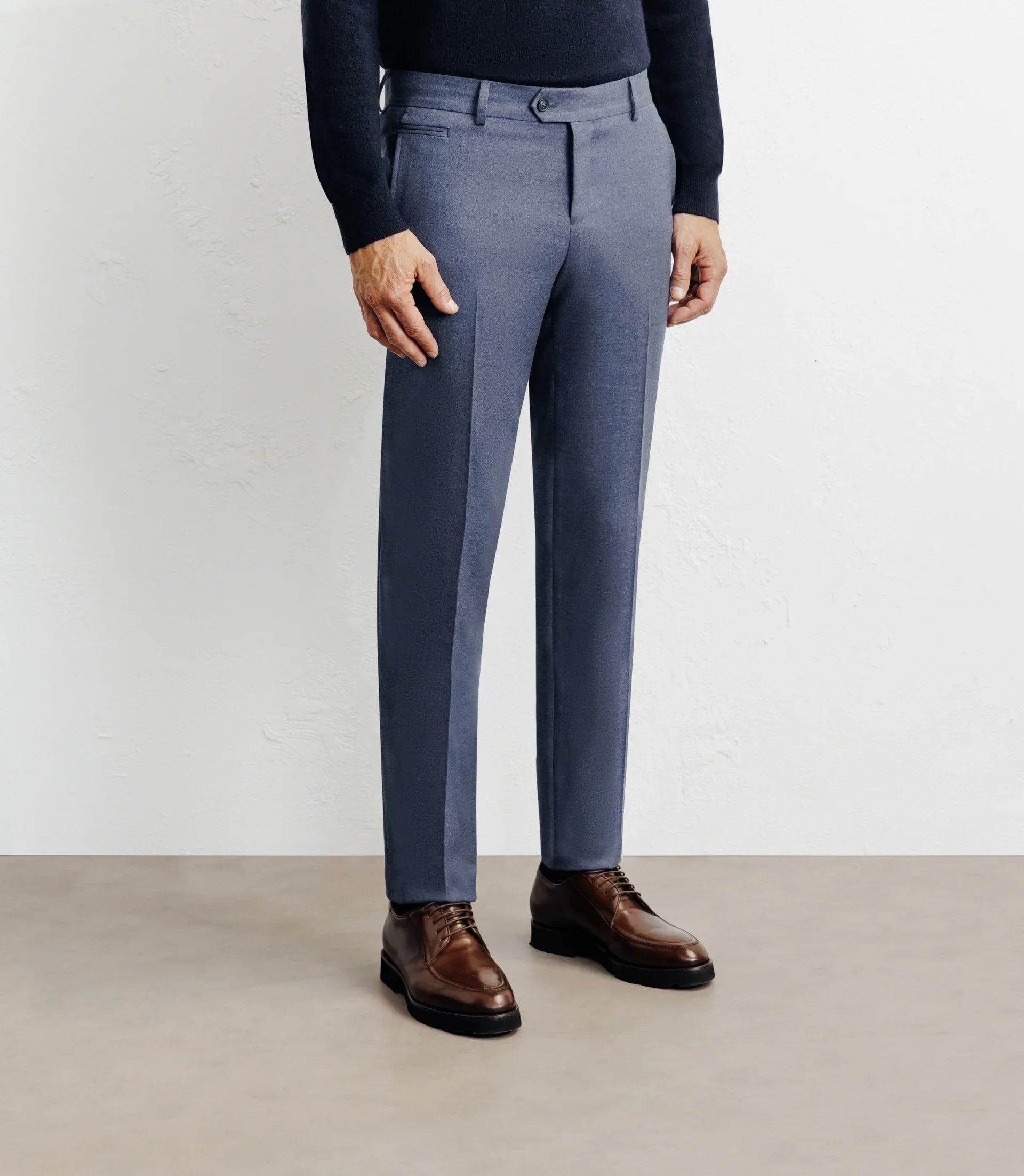 Pantalon ville en flanelle bleu - IZAC