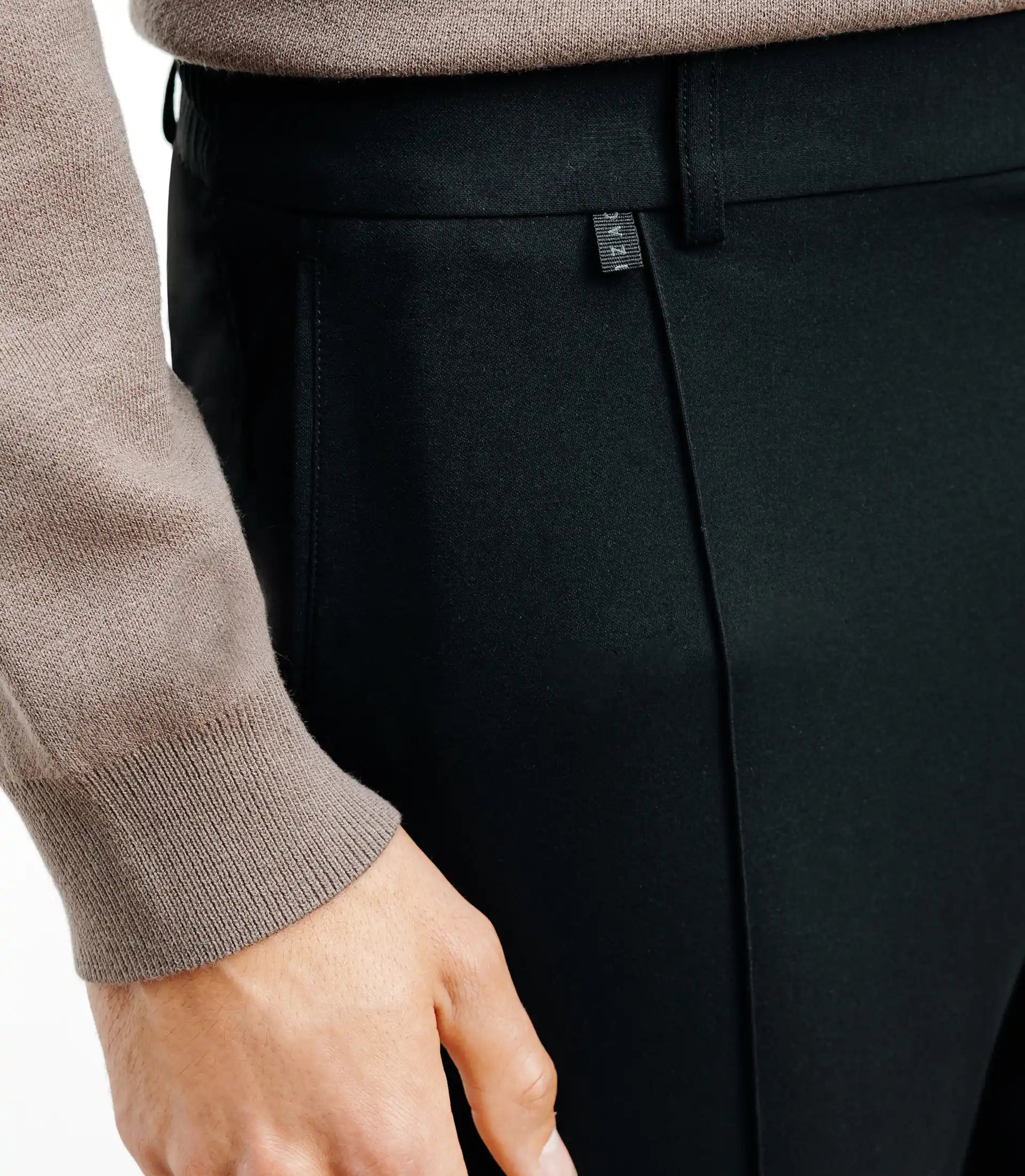 Pantalon ville avec pli noir - IZAC