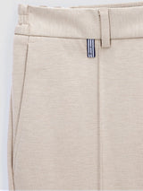 Pantalon ville en maille beige - IZAC