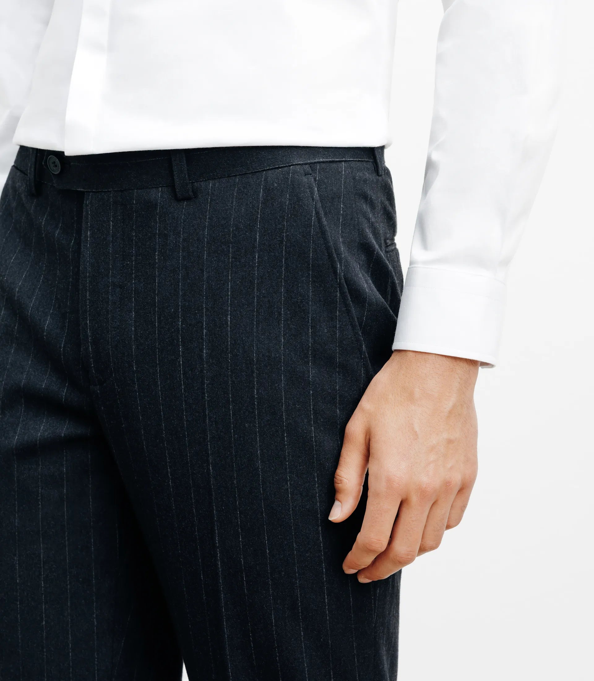 Pantalon ville rayé marine - IZAC