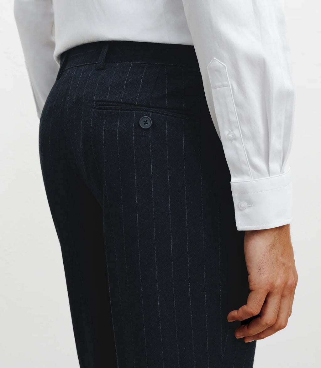 Pantalon ville rayé marine - IZAC