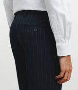 Pantalon ville rayé marine - IZAC