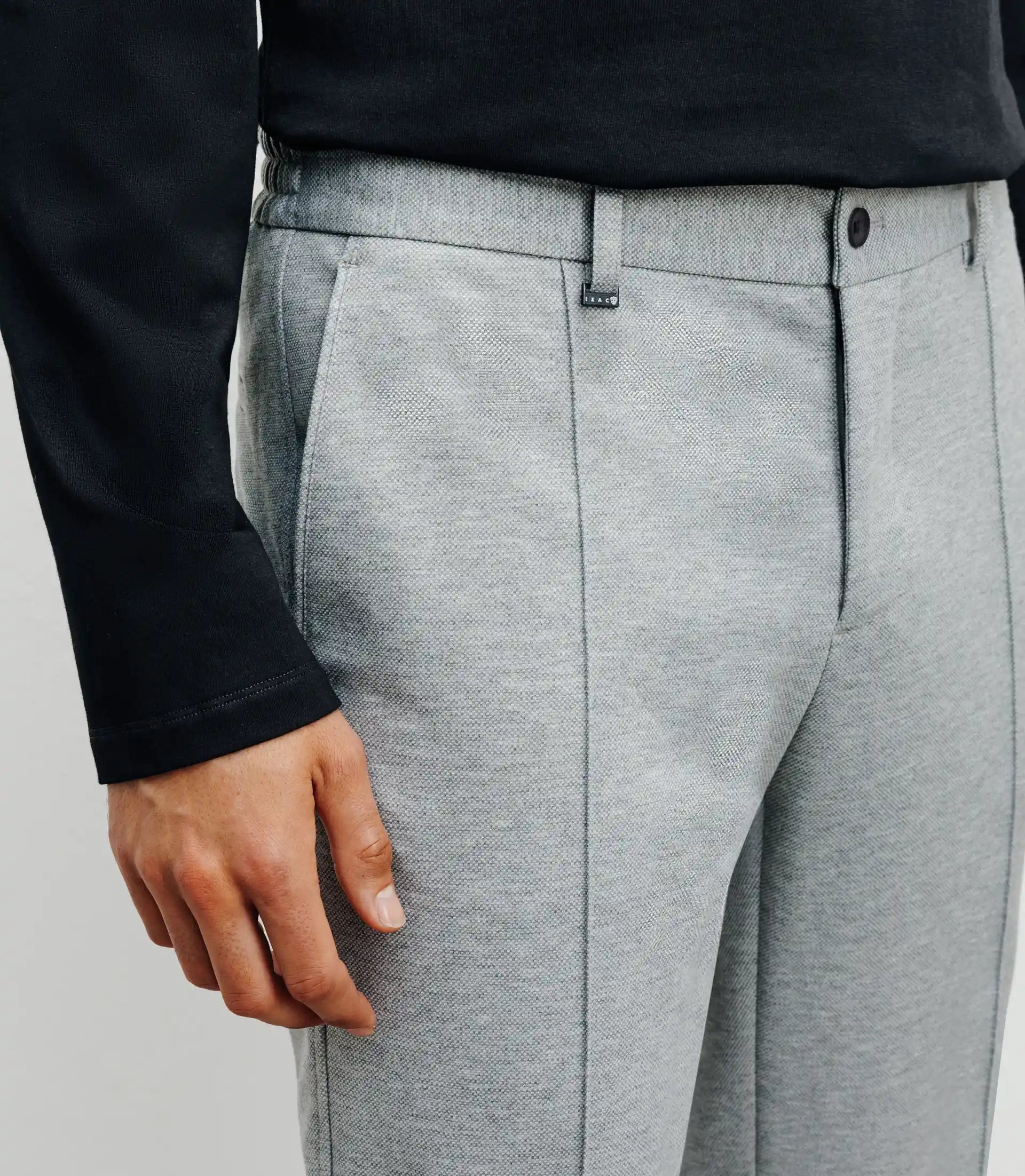 Pantalon ville en maille gris - IZAC