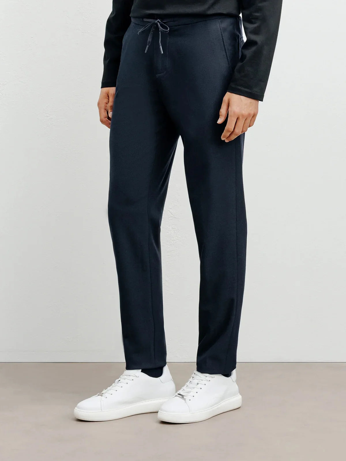 Pantalon ville en maille marine - IZAC