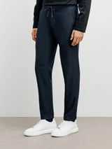 Pantalon ville en maille marine - IZAC