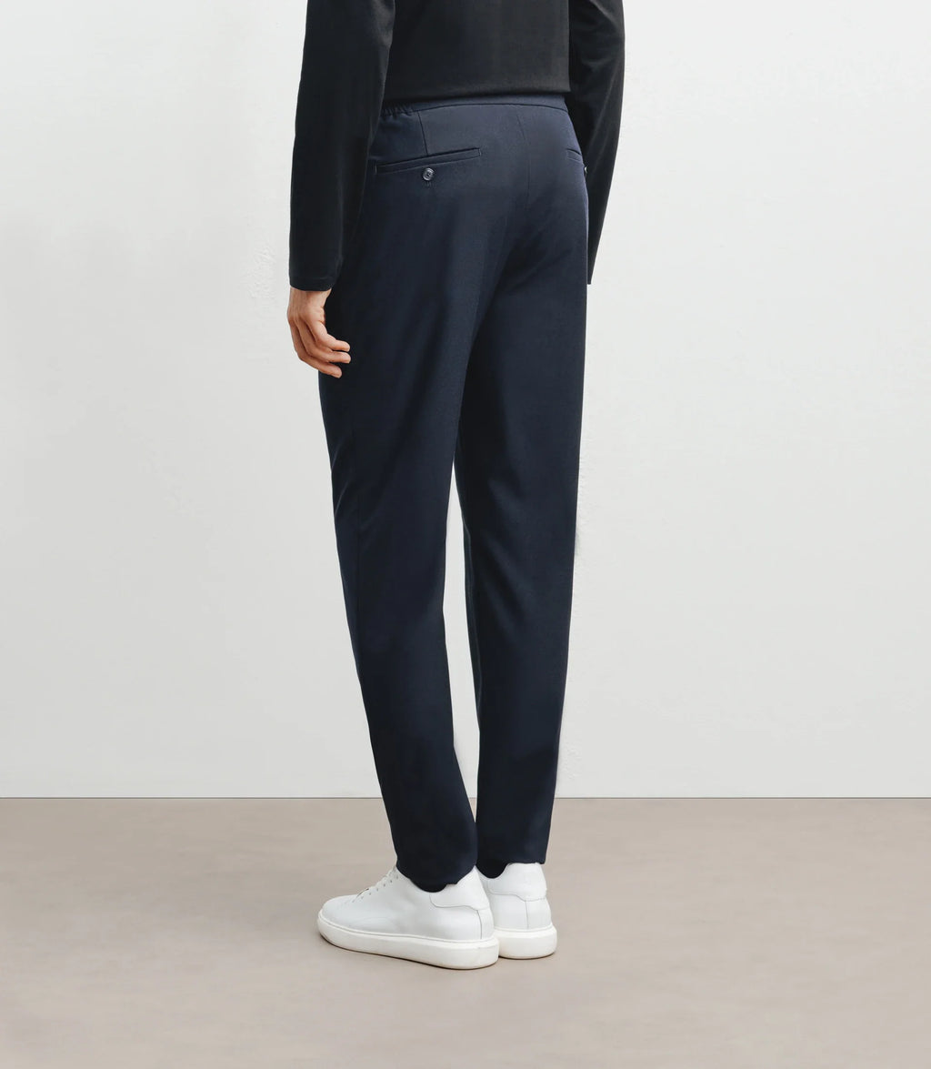 Pantalon ville en maille marine - IZAC