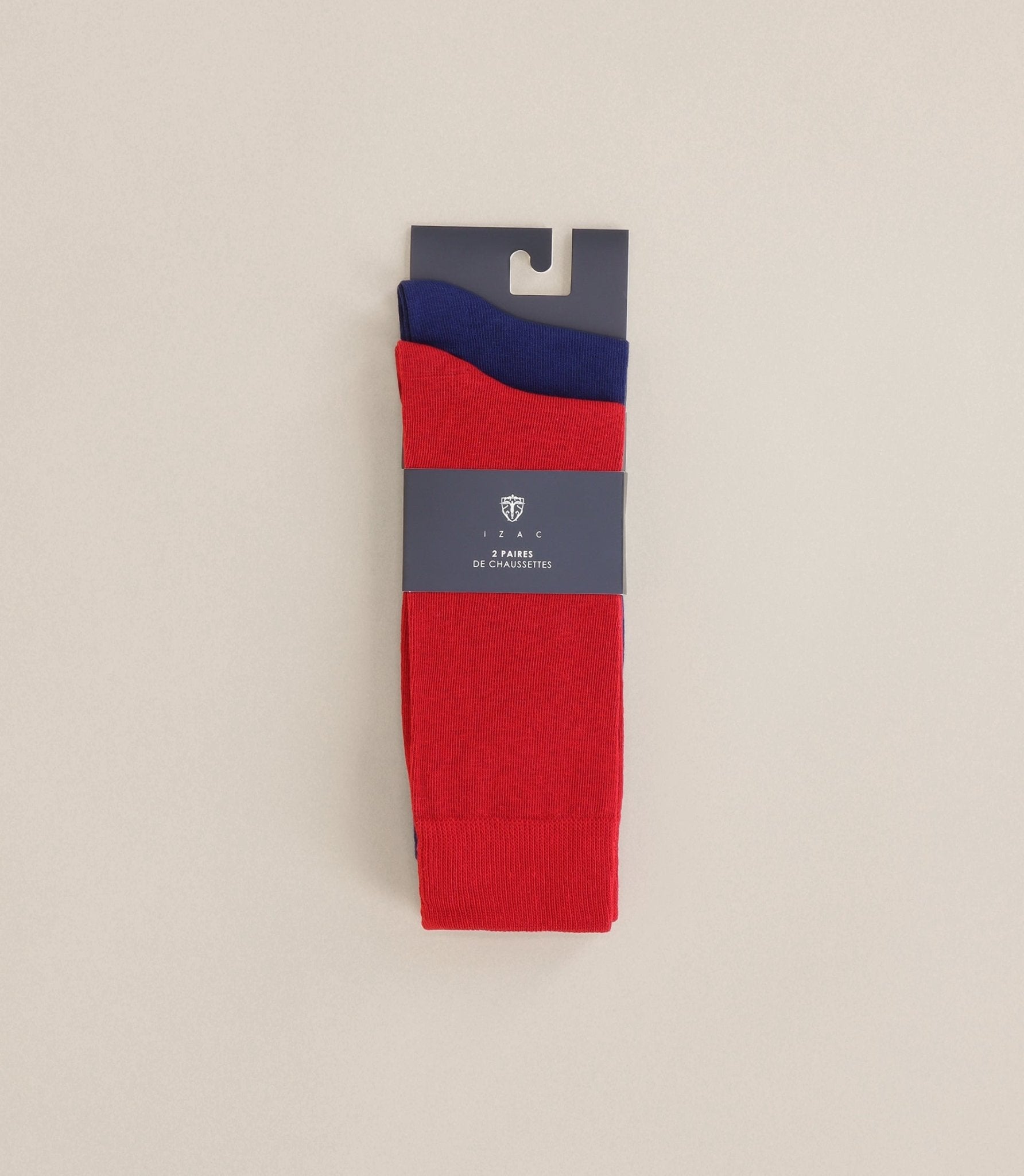 Pack de 2 chaussettes rouge - IZAC