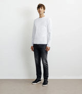 T-shirt col rond manches longues blanc - IZAC