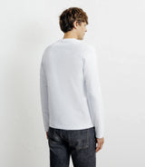 T-shirt col rond manches longues blanc - IZAC