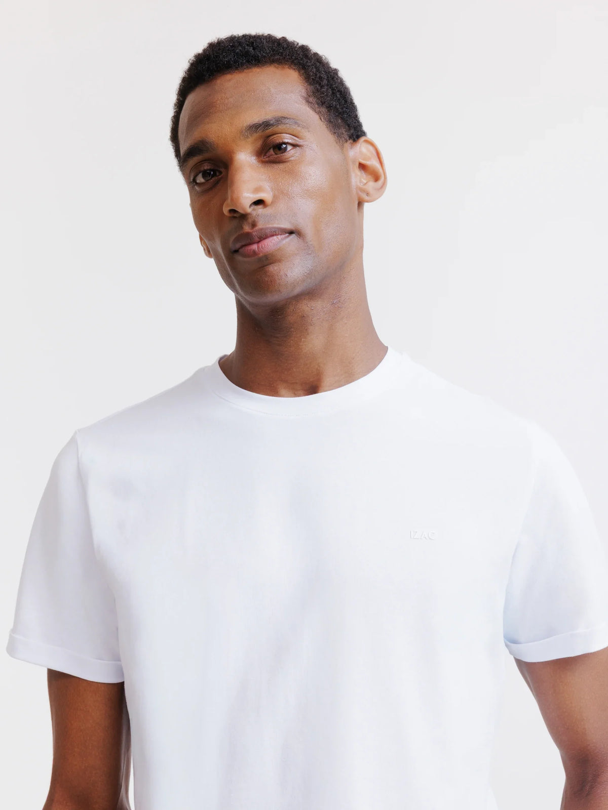 T-shirt col rond blanc - IZAC