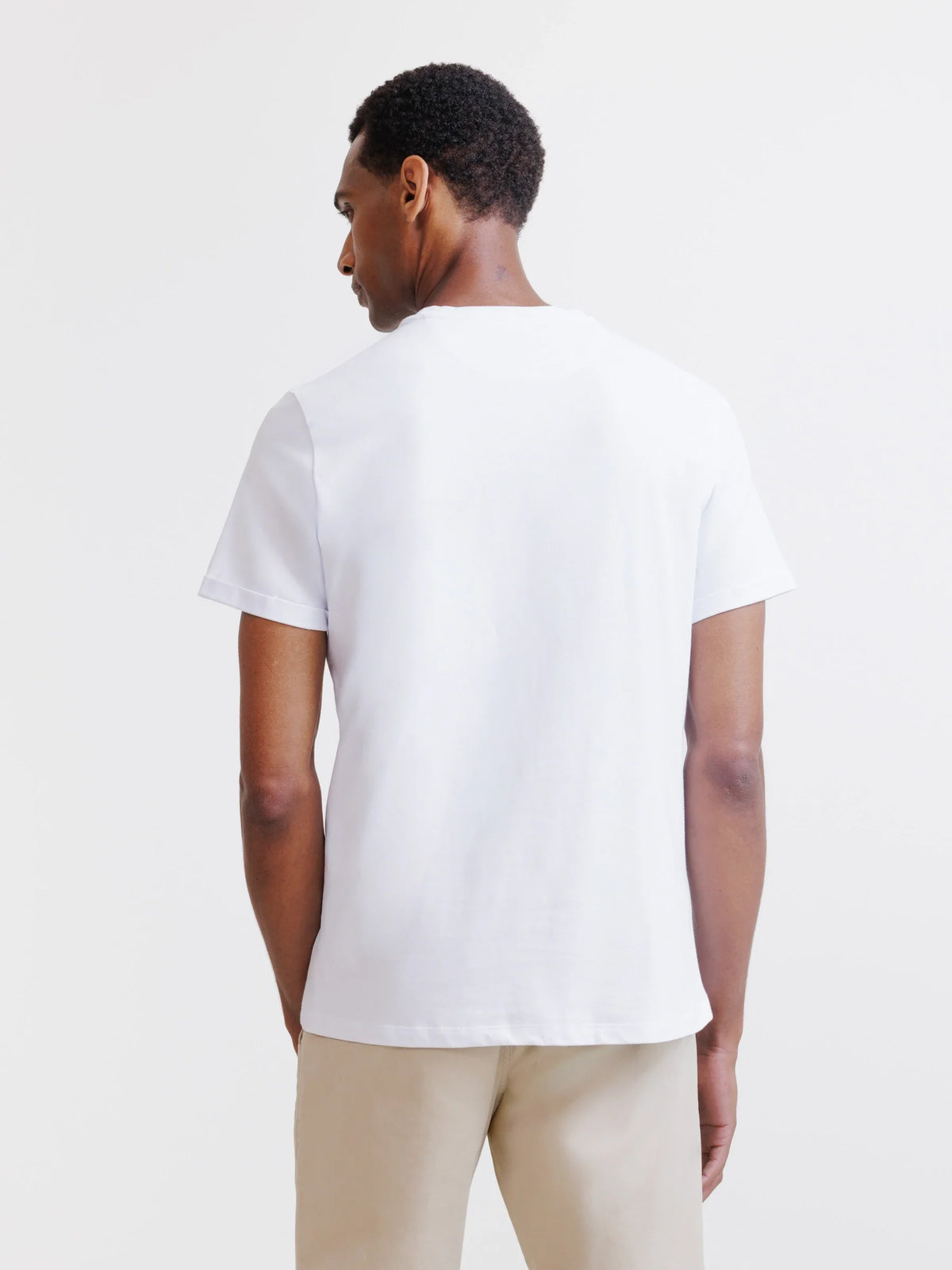T-shirt col rond blanc - IZAC