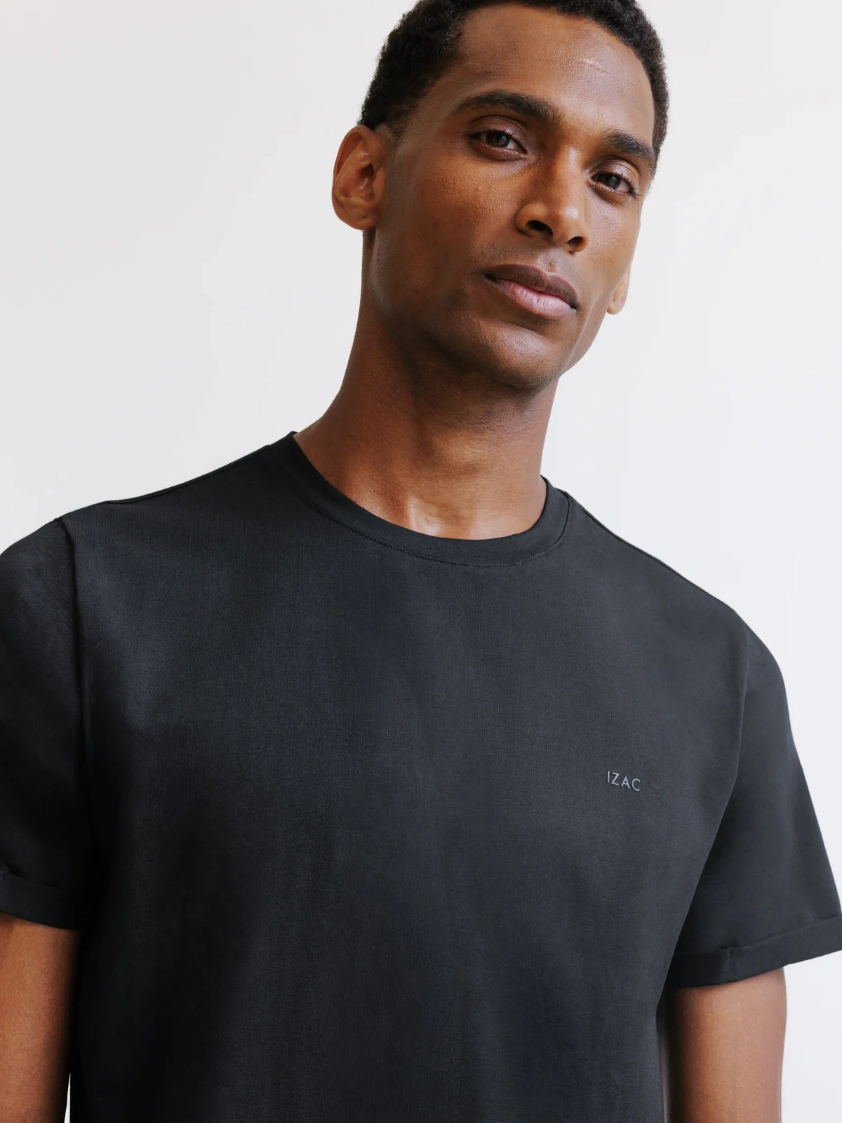 T-shirt col rond noir
