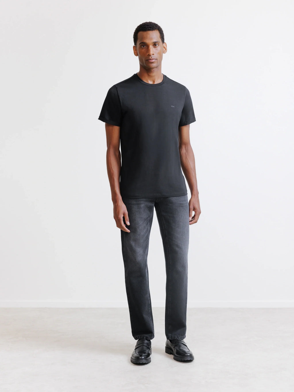T-shirt col rond noir