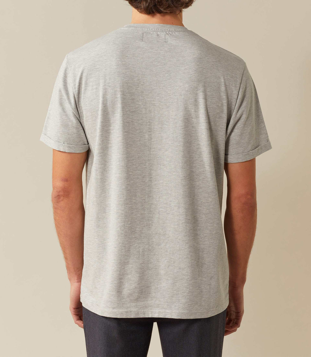 T shirt col rond gris - chine "Xana" - IZAC