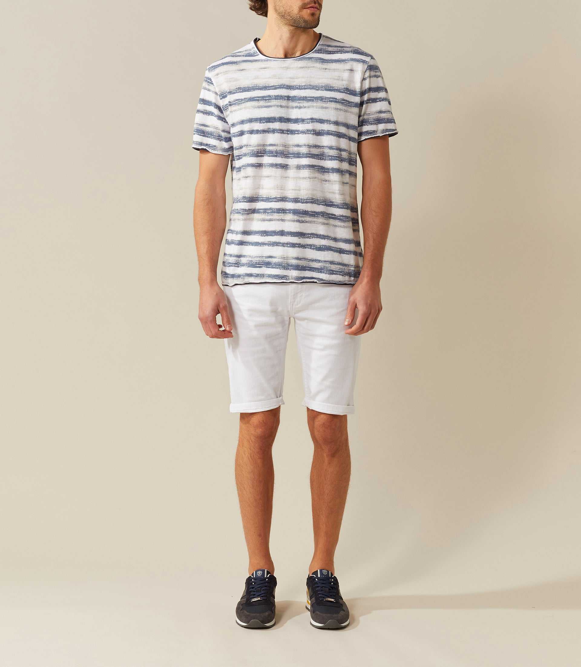 T-shirt col rond imprimé blanc "Xin" - IZAC