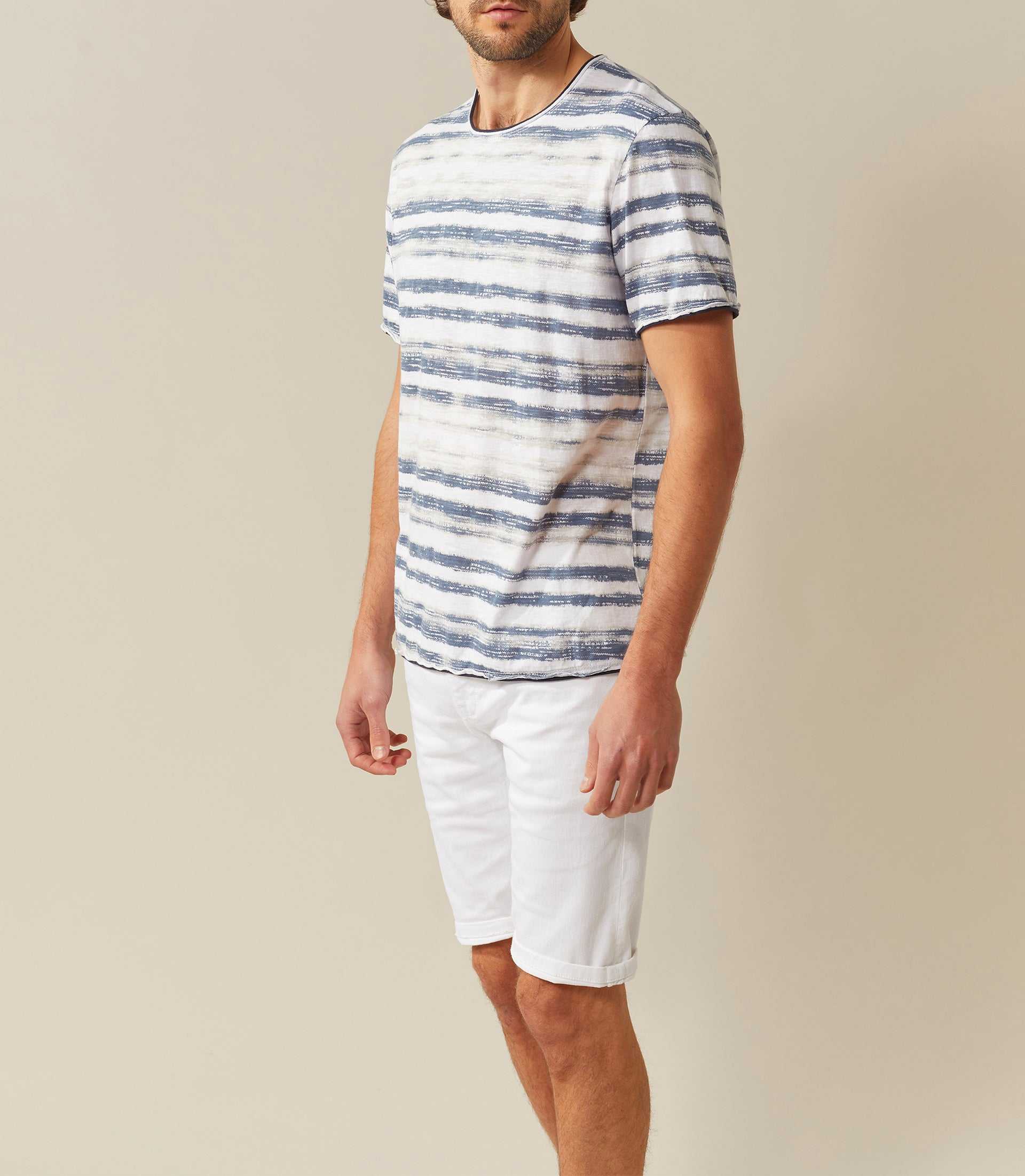 T-shirt col rond imprimé blanc "Xin" - IZAC
