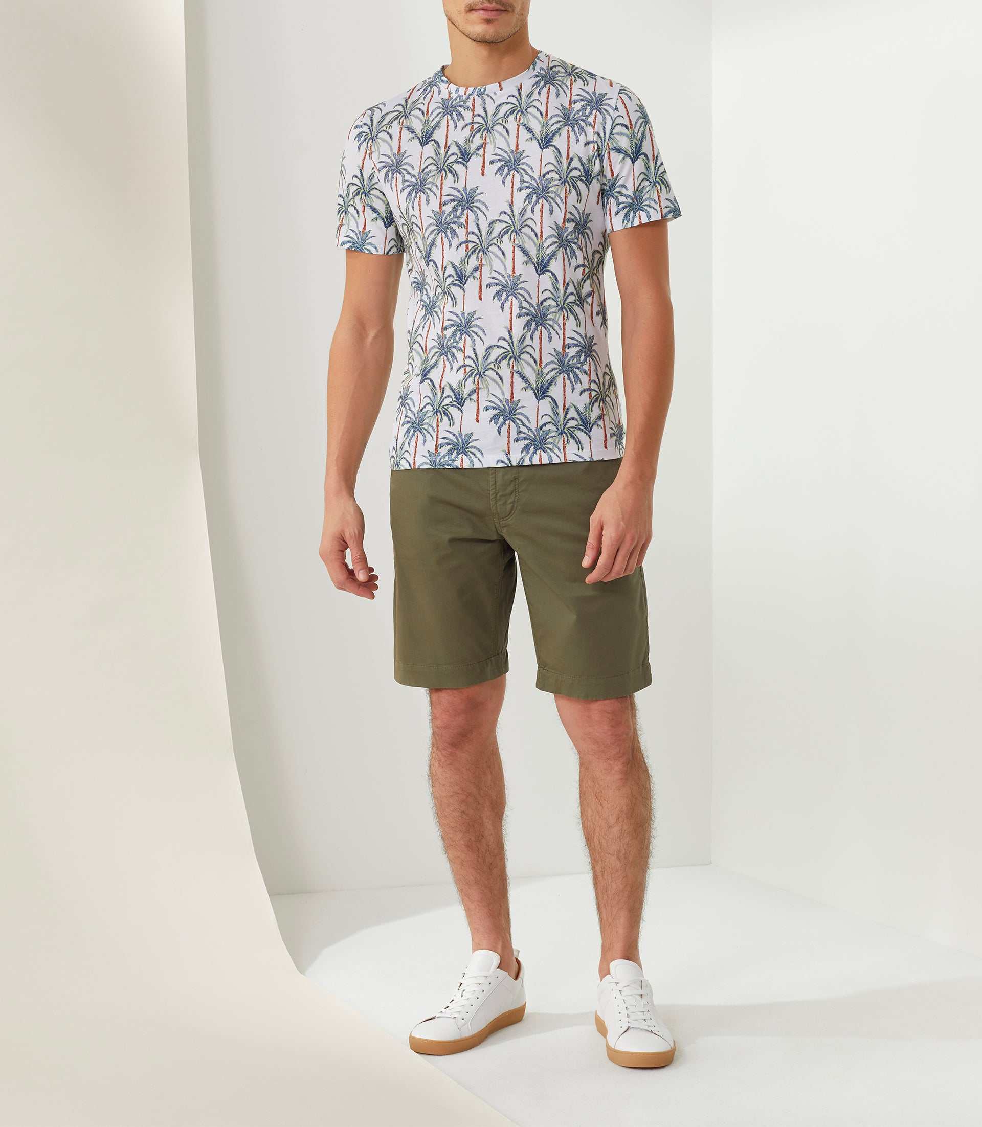 T-shirt col rond imprimé blanc "Xylane" - IZAC