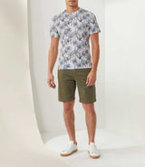 T-shirt col rond imprimé blanc "Xylane" - IZAC