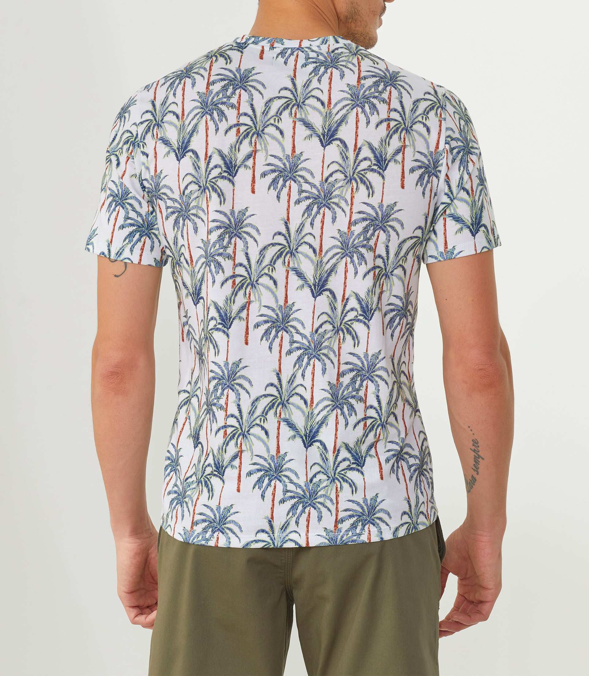 T-shirt col rond imprimé blanc "Xylane" - IZAC