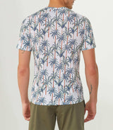 T-shirt col rond imprimé blanc "Xylane" - IZAC