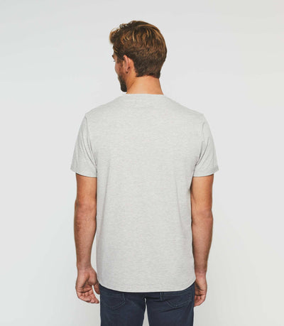 T-shirt manches courtes gris chiné "Gino" - IZAC