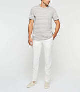 T-shirt à imprimé rayures gris - chiné "Gio" - IZAC