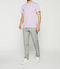T-shirt à manches courtes uni violet parme GABRIEL - IZAC